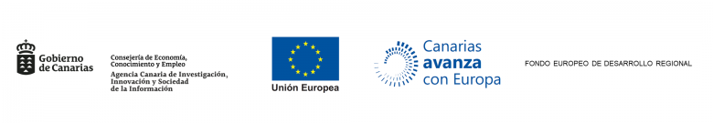 Logos de Subvención en el marco del programa de Bonos de Innovación (Innobonos), cofinanciados por el Programa Operativo Feder Canarias 2014-2020, para el año 2022, con una subvención del 70% y con una cofinanciación de un 85% FEDER